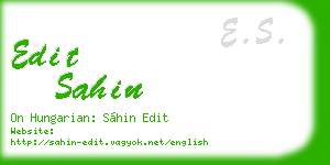 edit sahin business card